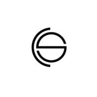 cs alphabet buchstaben initialen monogramm logo pro vektor