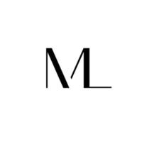 första brev ml ikon vektor logotyp mall illustration design proffs vektor