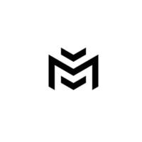 första brev m ikon vektor logotyp mall illustration design proffs vektor