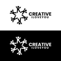 kreativ mänsklig logotyp design vektor