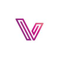 v Logo-Design und Vorlage. kreative v-symbolinitialen basierten buchstaben im vektor. vektor