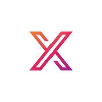 x-Logo-Design und Vorlage. kreative x-symbolinitialen basierten buchstaben im vektor. vektor