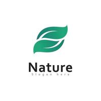 grünes Blatt Naturelement Ökologie Vektordesign vektor