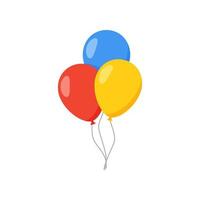 Ballonvektor, flaches Design des Ballons lokalisiert auf weißem Hintergrund vektor