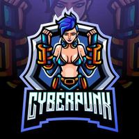 Cyber-Punk-Maskottchen. Esport-Logo-Design vektor