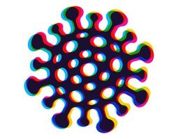 vektor ikon av coronavirus i cmyk stil