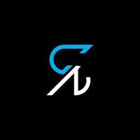 cn-Brief-Logo kreatives Design mit Vektorgrafik, cn-einfaches und modernes Logo. vektor