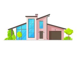 bostads- grannskap, beställnings- byggd hus vektor
