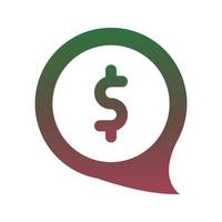 Dollar-Chat-Logo-Gradienten-Design-Vorlage-Icon-Element vektor