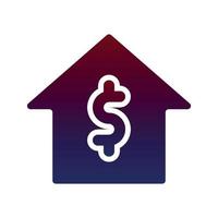 Dollar-Home-Logo-Gradienten-Design-Vorlage-Icon-Element vektor