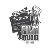 Filmstudio, Kinematografie und Kino-Retro-Ikone vektor