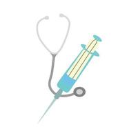 Injektion und Stethoskop-Design-Vektor-Illustration vektor