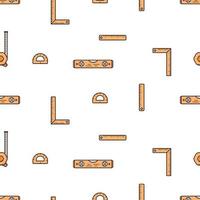 nahtlose musterkonstruktionsebene, lineal, roulettezentimeter. Doodle-Set von Messwerkzeugen, Vektorillustration vektor