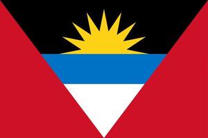 flagga antigua och barbuda vektor illustration symbol nationell Land ikon. frihet nation flagga antigua och barbuda oberoende patriotism firande design regering internationell officiell symbolisk