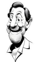 Comic-Karikaturen eines glücklichen alten Mannes vektor