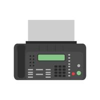 Fax-Symbol-Vektor-illustration Business-Telefon-Zeichen. büro fax kommunikation mail kontakt symbol drucker. E-Mail-Schaltfläche Geschäftsschild Maschinenausrüstung. schwarze einfache Telefongeräteinformationen mit Datei vektor