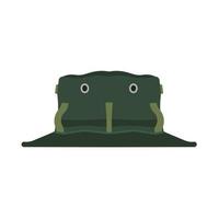 Abenteuer Hut Vektor Icon Cartoon Reisen. Safari-Explorer-Kopf-Symbol-Zubehör. Dschungelmütze Wanderuniform tropisch