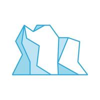isberg vektor ikon och blå illustration under vattnet hav. natur djup hav och polär antarktisk kall. arktisk frysa berg glaciär symbol och frysta berg design. abstrakt under norr landskap