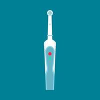 elektrische zahnbürste medizin toilettenartikel cartoon gesundheitsinstrument. Zahnbürsten-Vektorsymbol für die Reinheit der Stomatologie vektor