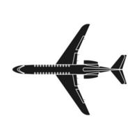 flugzeug reisen vektor symbol illustration transport solide schwarz. Flugzeugsymbol und Fliegenflugzeug transportieren isoliert weiß