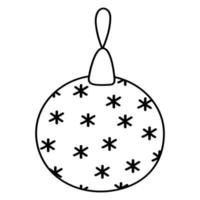gekritzel weihnachtsbaum spielzeug mit einem bild für dekoration, design von karten, einladungen vektor