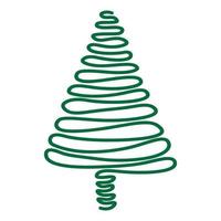 süßer einfacher gekritzel-weihnachtsbaum vektor
