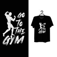 Fitness-T-Shirt-Design. vektor