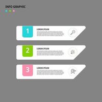 Vektor-Infografik-Design-Geschäftsvorlage mit Symbolen und 3 Optionen oder Schritten. kann für Prozessdiagramme, Präsentationen, Workflow-Layouts, Banner, Flussdiagramme und Infografiken verwendet werden vektor