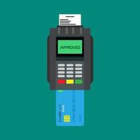 Kreditkartenleser Bankzahlungsgerät atm Vektorsymbol Draufsicht. kommerzieller Flat-Service bargeldloser Automat POS-Terminal vektor