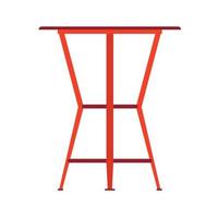 vektor ikon tabell möbel isolerat vit illustration. skrivbord design trä- interiör bakgrund. kök brun form