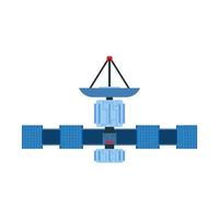 satellit vektor ikon kommunikation maträtt Plats. antenn global jord gps kosmos bana. astronomi sol- planet station