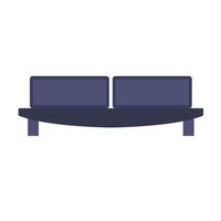 sofa möbel vektor symbol frontansicht illustration design. Wohnzimmer-Innensitzelement. wohnung diwan haus gemütlich