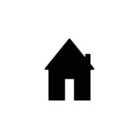 hem ikon. hus symbol illustration vektor som ska användas i webbapplikationer. hus platt piktogram isolerade. stanna hemma. linjeikon som representerar huset för webbplats eller digitala appar.
