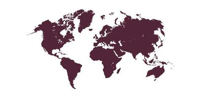 värld Karta och horisontell jord planet begrepp platt vektor illustration.