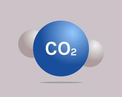 co2 kol dioxid toxisk gas molekyler begrepp platt vektor illustration.