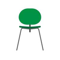 stol grön främre se trä- vektor ikon. kontor bekväm symbol avslappning möbel Utrustning