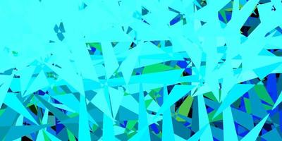ljusblå, grön vektorstruktur med slumpmässiga trianglar. vektor