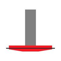 Dunstabzugsfiltersymbol für Küchenhaube. flache Icon-Lüftung isoliert weiß vektor