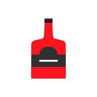 Cognac Flasche Restaurant Party Zeichen Vektor Icon. Luxuskneipe alkoholisches Glasprodukt Kneipengetränk