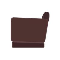 Sessel Dekoration Komfort aus Holz Geschäft stilvolle Vektor-Symbol. entspannen elegantes zimmer innenseitenansicht trendige möbel vektor