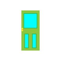 Tür Sicherheitssymbol Haus Stil Vektor. Entry Home Nahaufnahme Innenraum vektor