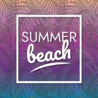 Sommer-Strand-Banner-Design Sommer-Dschungel-Tapete vektor