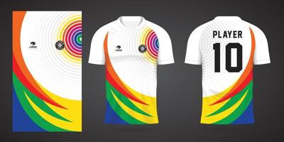 bunte Fußball-Trikot-Sport-Design-Vorlage vektor