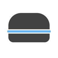 Burger-Glyphe blaues und schwarzes Symbol vektor