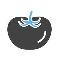 Tomaten-Glyphe blaues und schwarzes Symbol vektor