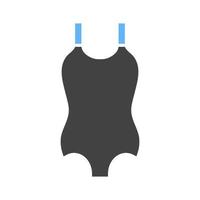 Schwimmweste Glyphe blaues und schwarzes Symbol vektor