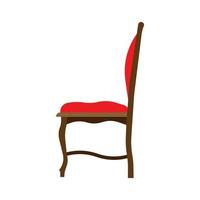 klassisk stol sida se bekväm elegans brun eleganta möbel vektor ikon. årgång lyx sittplats interiör rum