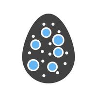 påsk ägg vii glyf blå och svart ikon vektor