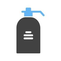 Handwasch-Glyphe blaues und schwarzes Symbol vektor