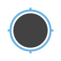Standortzugriff Glyphe blaues und schwarzes Symbol vektor